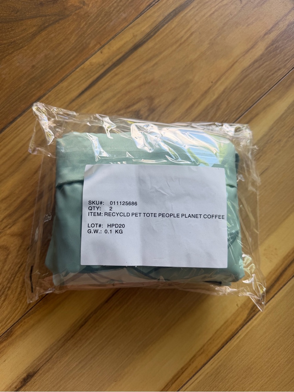 Starbucks Seafoam Green Foldable Tote with Pouch - Picture 2 of 3